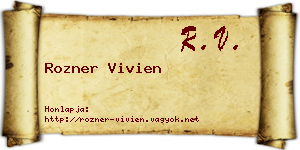 Rozner Vivien névjegykártya